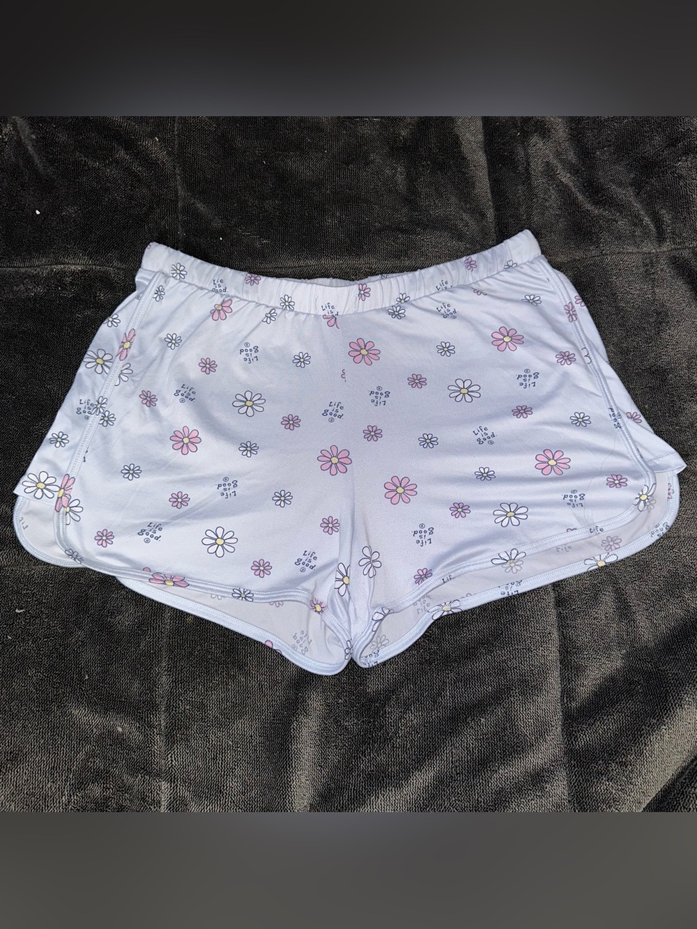 💜2 For $25💜 Life Is Good Blue Flower Print Sleep Shorts